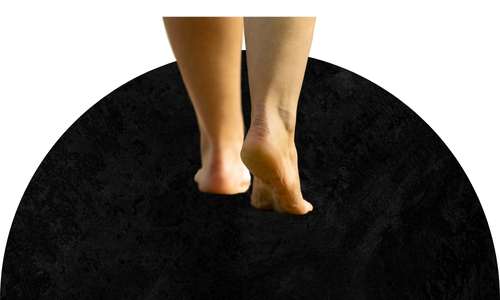 walking barefoot