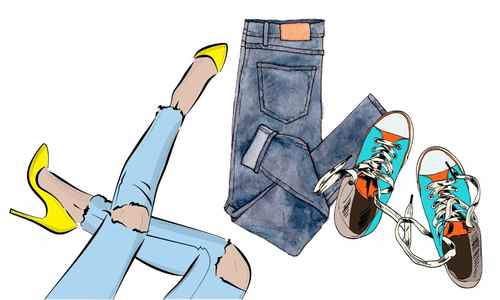 jeans shoes