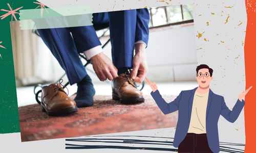 man wearing socks to boost confidence