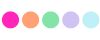 pink coral green lavender blue