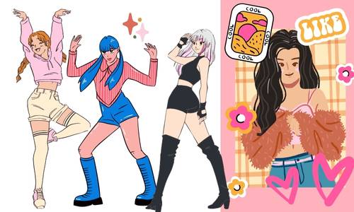 Kpop high knee socks