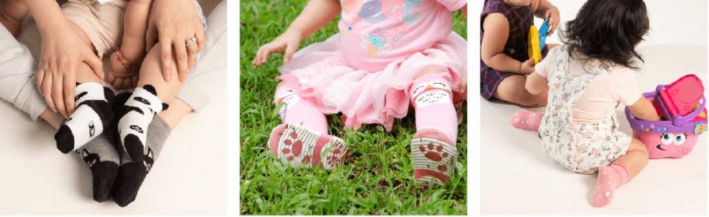 kids wearing socks