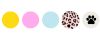 yellow pink blue animal print