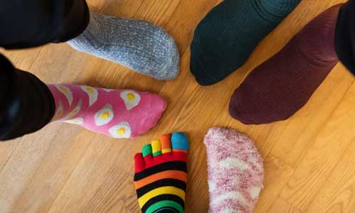 mismatched socks