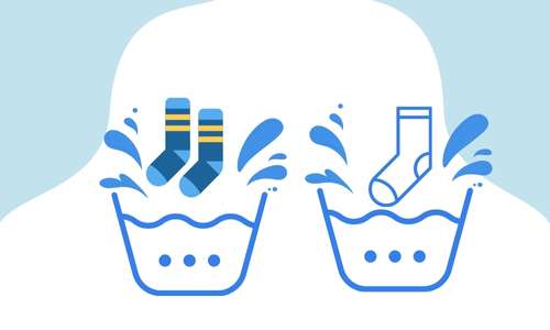separate colored socks